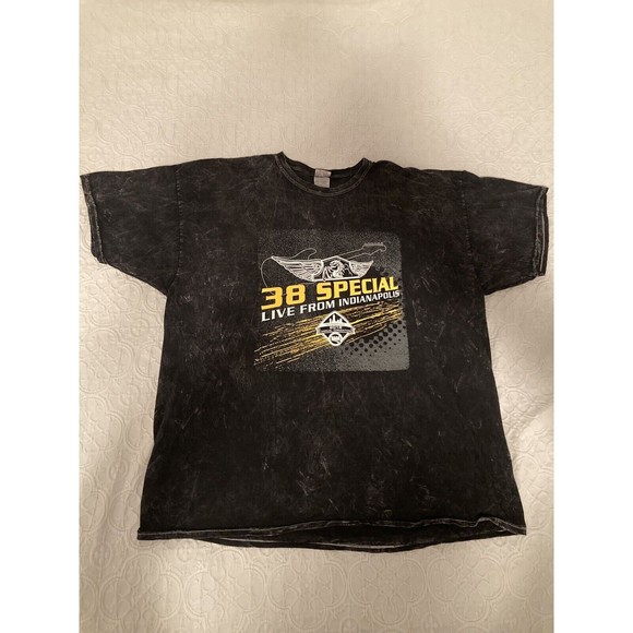 38 Special Rock Band 2019 Indianapolis Convention Acid/Stone Washed T Shirt XXXL - Picture 1 of 7